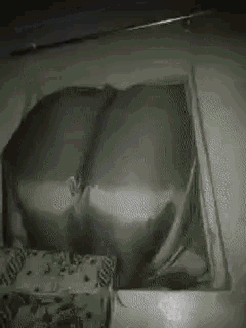 Curtains Windy Weather GIF