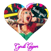 Cyndi Lauper Thank You Sticker