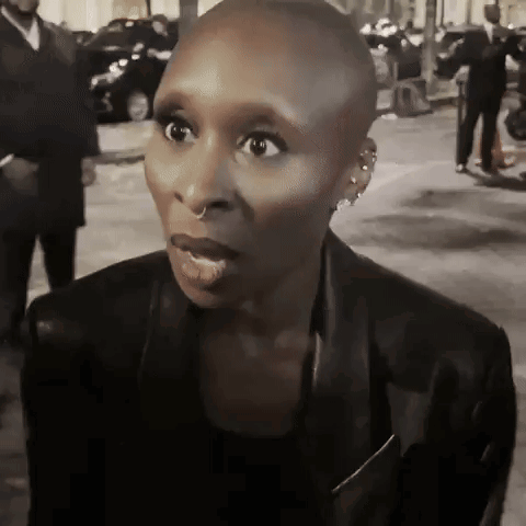 Cynthia Erivo Shocked GIF