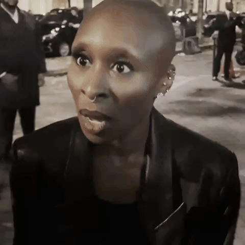 Cynthia Erivo Stepping Back Cynthia Erivo Jump Back GIF