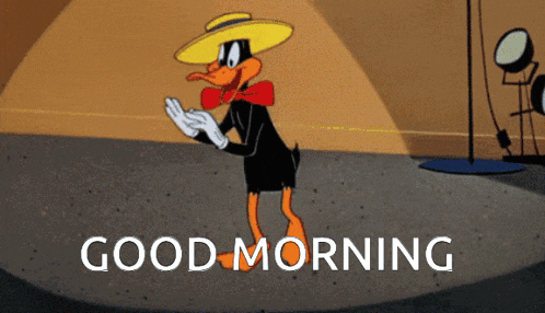 Daffy Duck Good Morning GIF