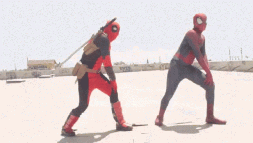 Deadpool Spiderman GIF