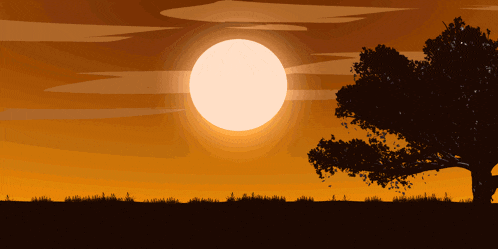 Deer Running Sunset GIF