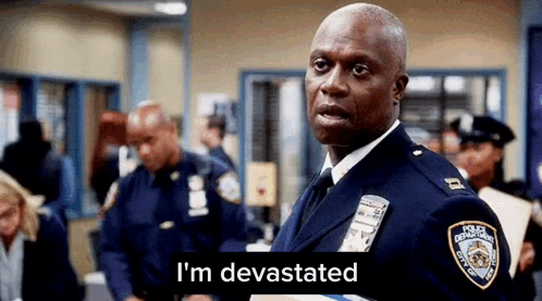 Devastated Captain Holt GIF