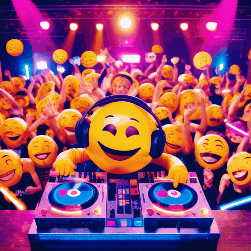 Dj Smiley Face GIF