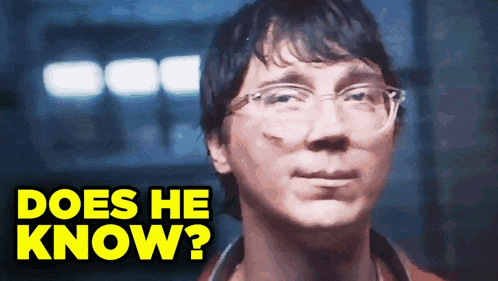 Does He Know He Knows GIF