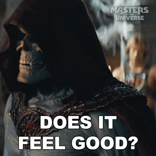 Does It Feel Good Skeletor GIF
