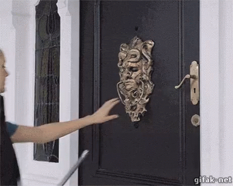 Door Knocker Prank GIF