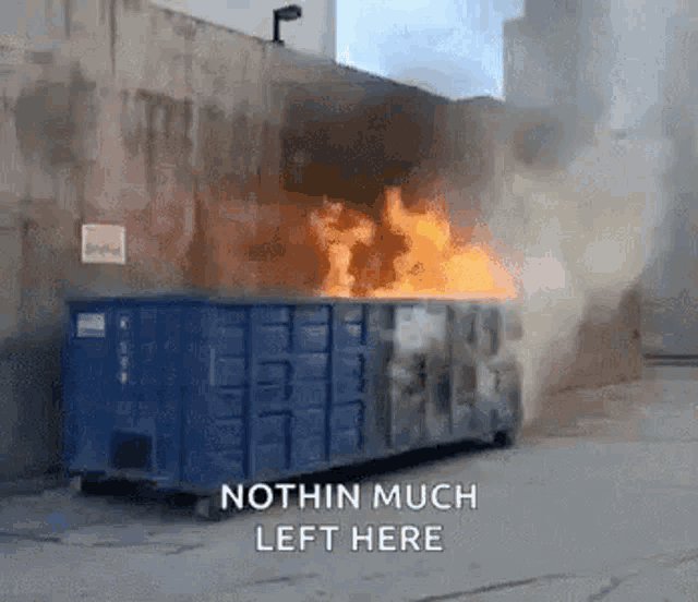 Dumpster Fire Nothing Much Left Here GIF