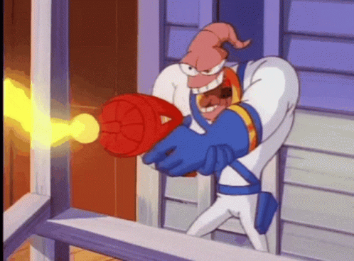Earthworm Jim Beam Retro GIF