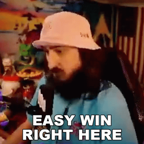 Easy Win Right Here Godku GIF