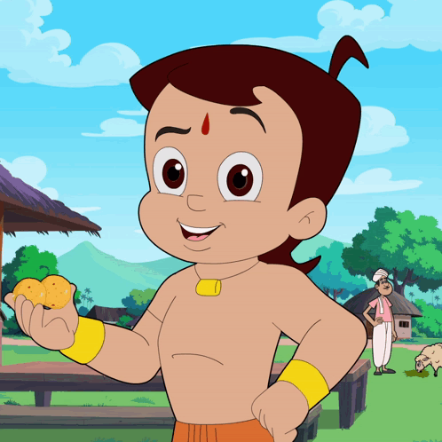 Eating Chhota Bheem GIF