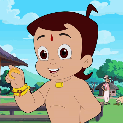 Eating Chhota Bheem GIF