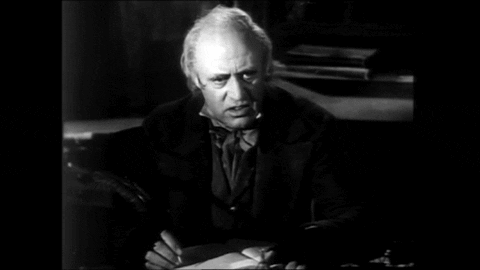Ebenezer Scrooge Bah Humbug GIF