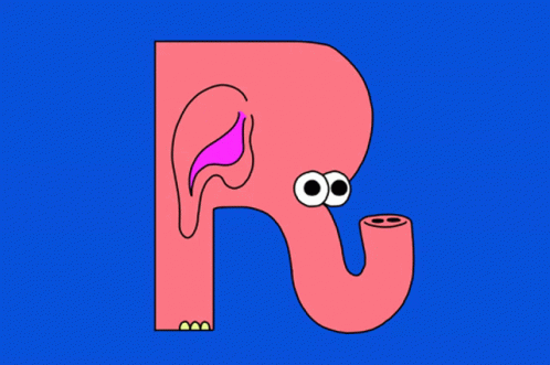Elephant Letter R GIF