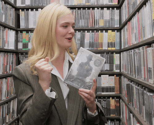 Elle Fanning Criterion Closet GIF