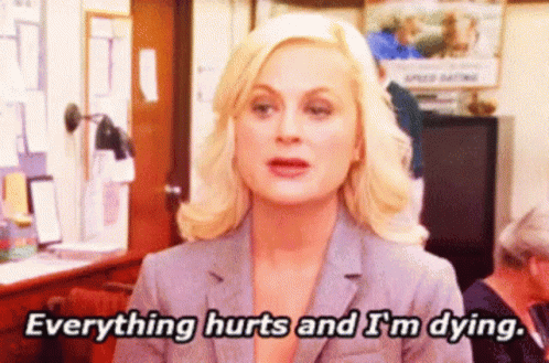 Everything Hurts And Im Dying Amy Poehler GIF