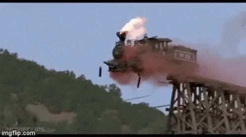 Explode Train GIF