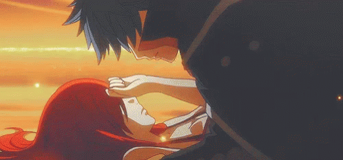 Fairy Tail Erza Jellal Kiss GIF