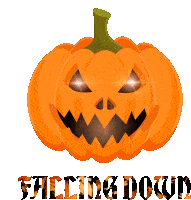 Falling Down Jack O Lantern Sticker
