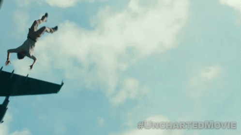 Falling Nathan Drake GIF