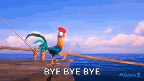 Falling Off The Boat Heihei GIF