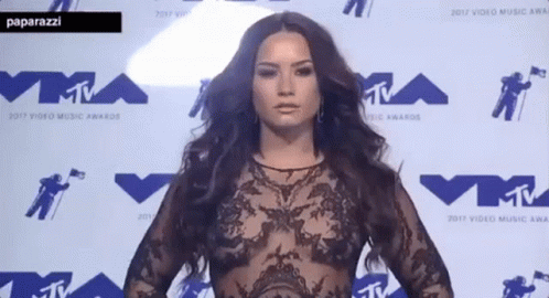 Fierce Stare Demi Lovato GIF