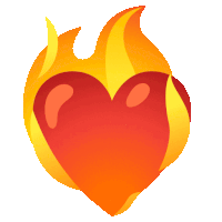 Fire Heart Sticker