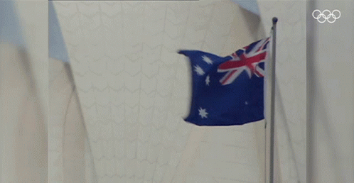 Flag In The Wind Australia GIF