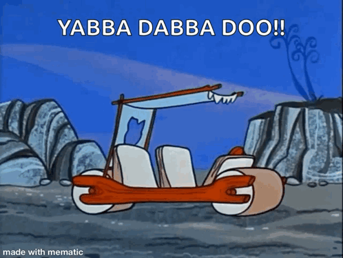 Flintstone Car GIF