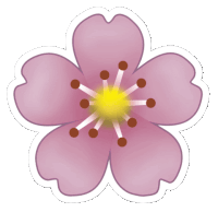 Flower Pink Flower Sticker