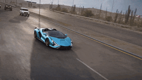 Forza Horizon 5 Lamborghini Sian Roadster GIF