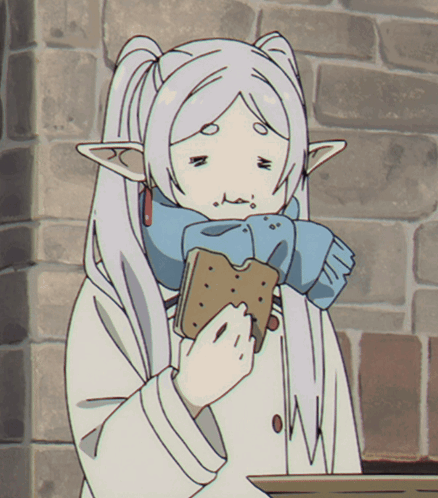 Frieren Eating GIF