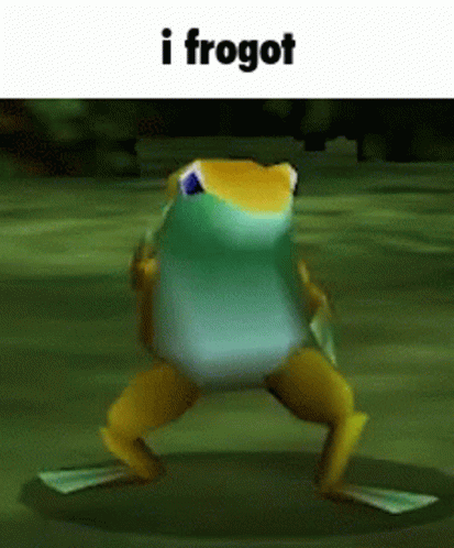 Frog Forgot GIF
