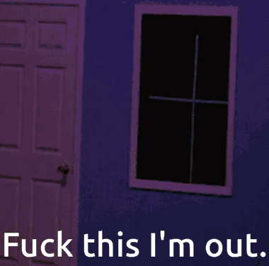 Fuck This I'M Out Jumps Out The Window GIF