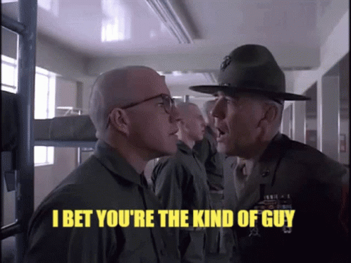 Full Metal Jacket Gunnery Sergeant GIF