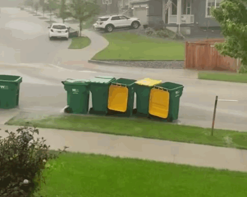 Garbage Rain GIF