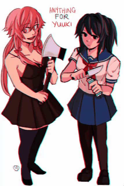 Gasai Yuno Yandere GIF
