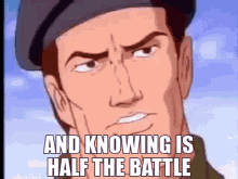 Gi Joe Knowing Is Half-win GIF