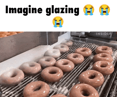 Glazing Krispy Kreme GIF