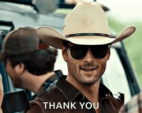 Glen Powell Cowboy Hat Twisters Hat Tip GIF