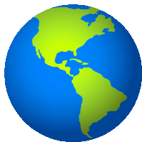 Globe Showing Americas Nature Sticker
