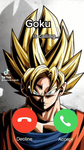 Goku Is Calling GIF