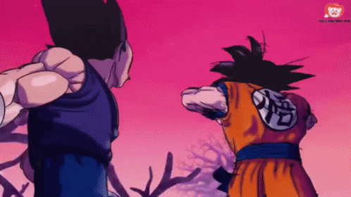 Goku Vs Vegeta Super Hero GIF