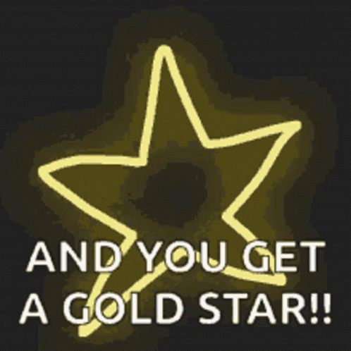 Gold Star You Get A Golden Star GIF