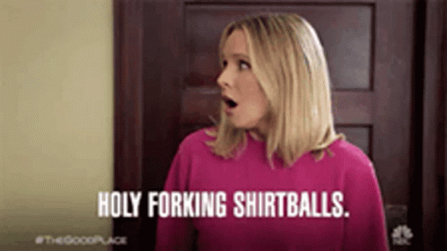 Good Place Shirtballs GIF