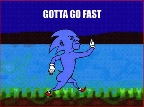 Gotta Go Fast Sonic GIF