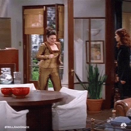 Grace Adler Eric Mccormack GIF