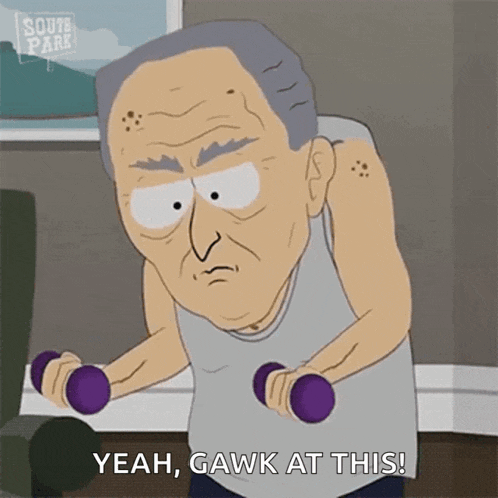 Grandpa Working Out South Park GIF