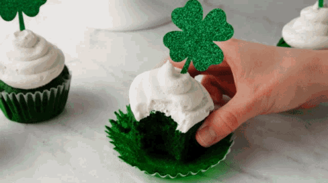 Green Velvet Cupcakes St Patricks Day GIF